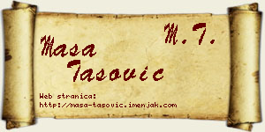 Maša Tašović vizit kartica